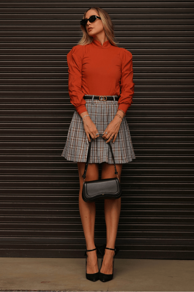 Saia Plissada Tecido Xadrez Para Saia Saia Plissada Em Alfaiataria