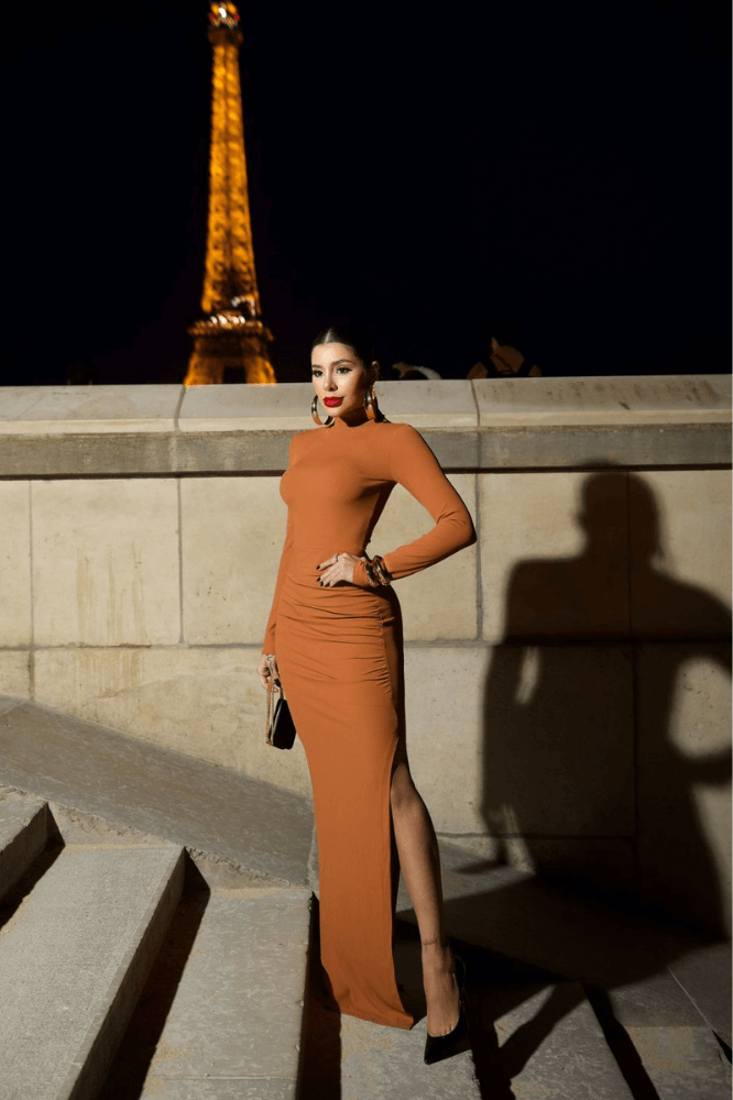 Vestido Colado Vestido Longo Tubinho Com Fenda Vestido Longo